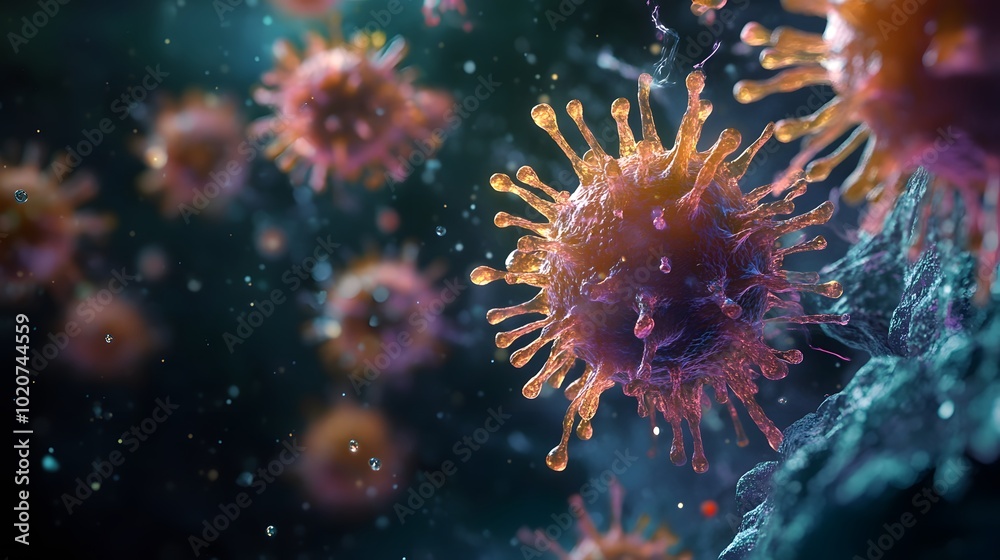 A biologist stunned as the viruses under their microscope swirl and transform into tiny alien-like creatures. A biologist stunned as the viruses under their microscope swirl and transform into tiny alien-like creatures.