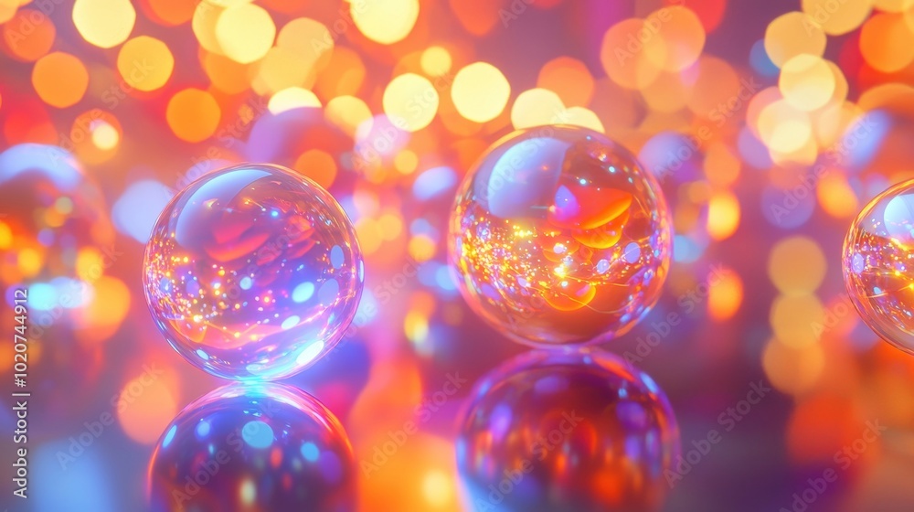 Mesmerizing Holographic Spheres Captivating 3D Digital Artwork with Ethereal Luminance Mesmerizing Holographic Spheres Captivating 3D Digital Artwork with Ethereal Luminance