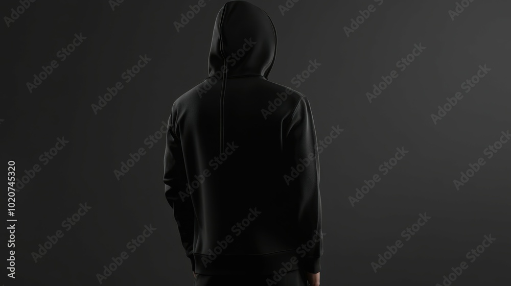 mysterious hooded figure in dark background mysterious hooded figure in dark background