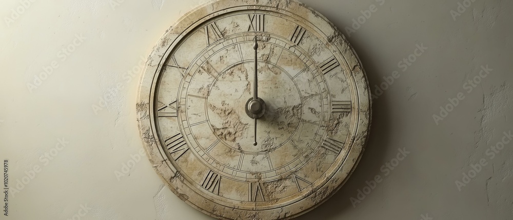 Naklejka premium Antique Wall Clock, Ornate Decorative Timepiece