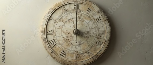 Antique Wall Clock, Ornate Decorative Timepiece