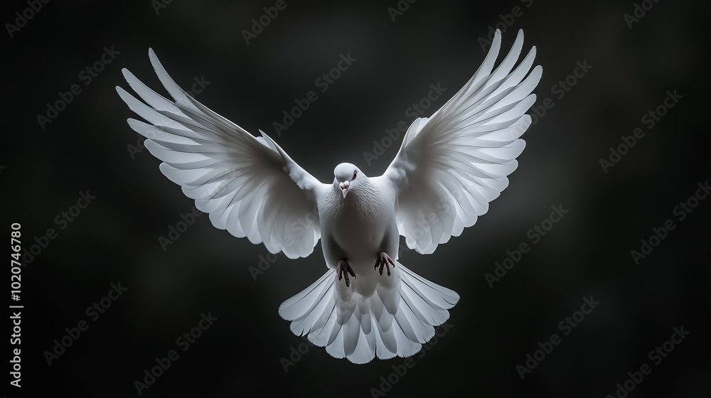 A majestic white dove