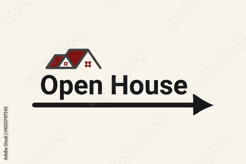 Slika na platnu open house dictions vector illustration on a white background