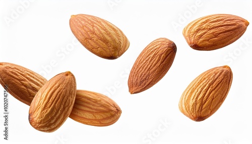 almonds falling mockup cutout