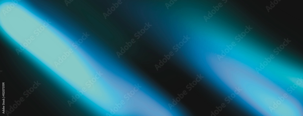 Fototapeta premium Abstract blue light streaks on dark background, soft blurred neon glow effect, futuristic atmospheric design
