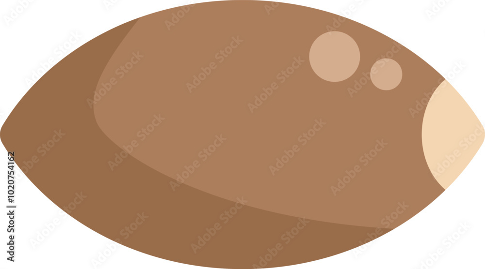 Simple vector icon of a sapodilla fruit, isolated on a white background Simple vector icon of a sapodilla fruit, isolated on a white background