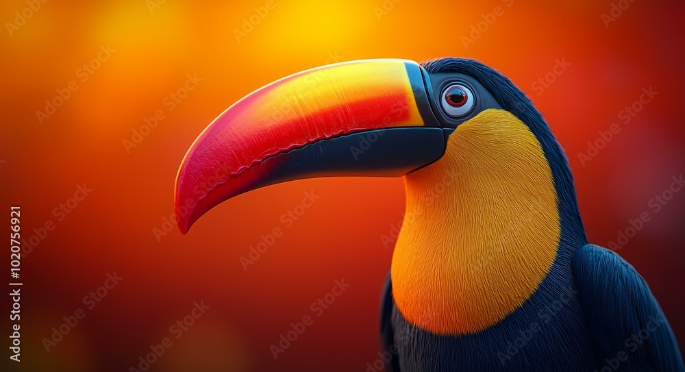 Toucan - Vibrant Bird with a Long Beak Toucan - Vibrant Bird with a Long Beak