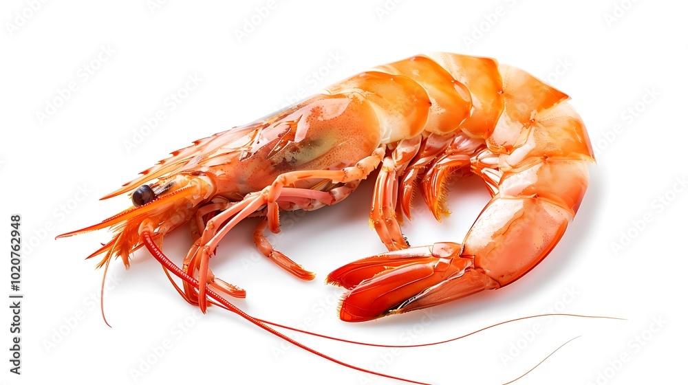 Shrimps isolated on white background. Clipping path included. Shrimps isolated on white background. Clipping path included.