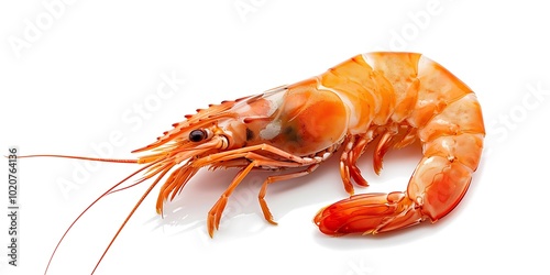 Wallpaper Mural Shrimps isolated on white background. Clipping path included. Torontodigital.ca