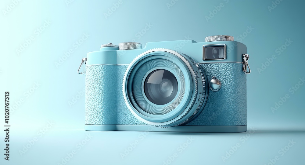 Blue Instant Camera, Innovative Photography Gadget, Lightweight Compact Design Blue Instant Camera, Innovative Photography Gadget, Lightweight Compact Design