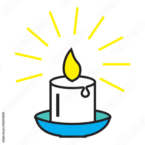 candle icon burning brightly
