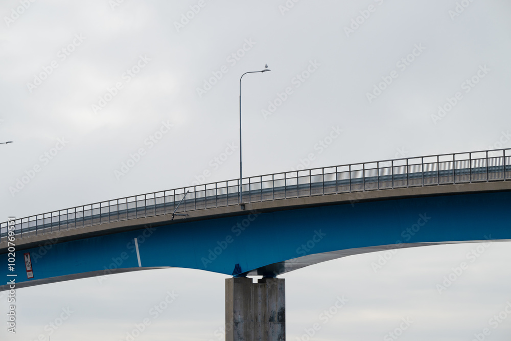 Roadway of a bridge between islands. Roadway of a bridge between islands.