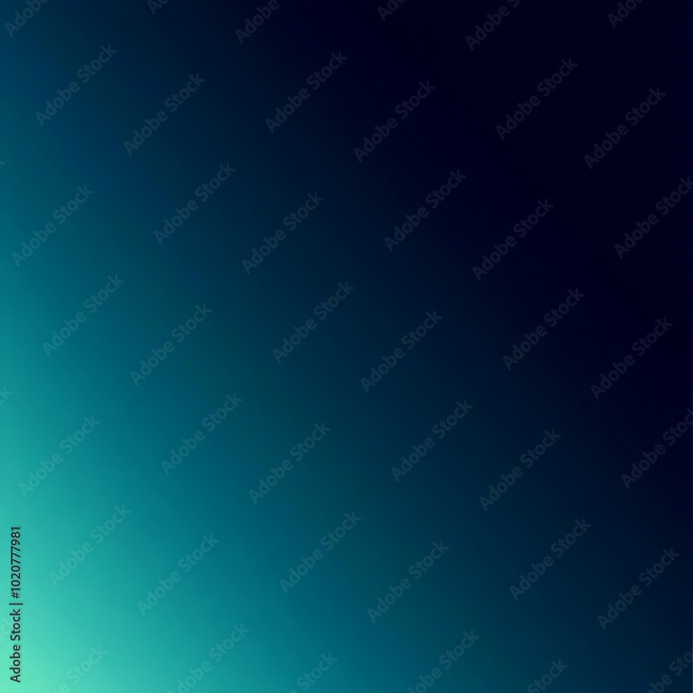 Fototapeta premium A vibrant gradient flowing from bright turquoise to deep blue creates a tranquil atmosphere background