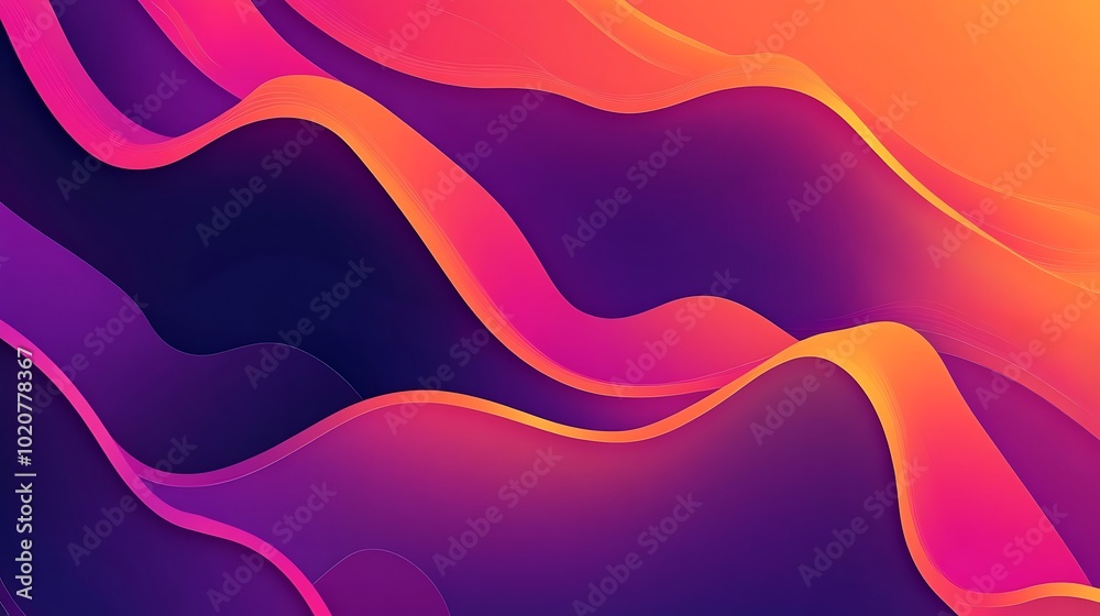 Dynamic waves of vibrant hue dance across a bold gradient canvas at dusk background Dynamic waves of vibrant hue dance across a bold gradient canvas at dusk background