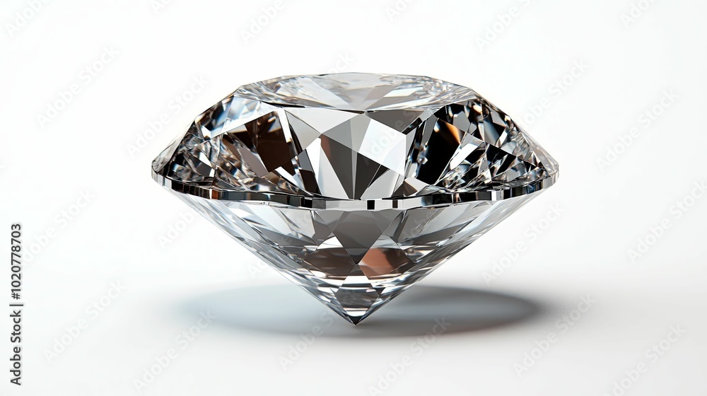 A Single, Large, Round, Brilliant-Cut Diamond A Single, Large, Round, Brilliant-Cut Diamond