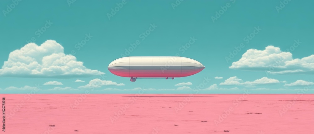 Naklejka premium The Great Pink Desert Adventure