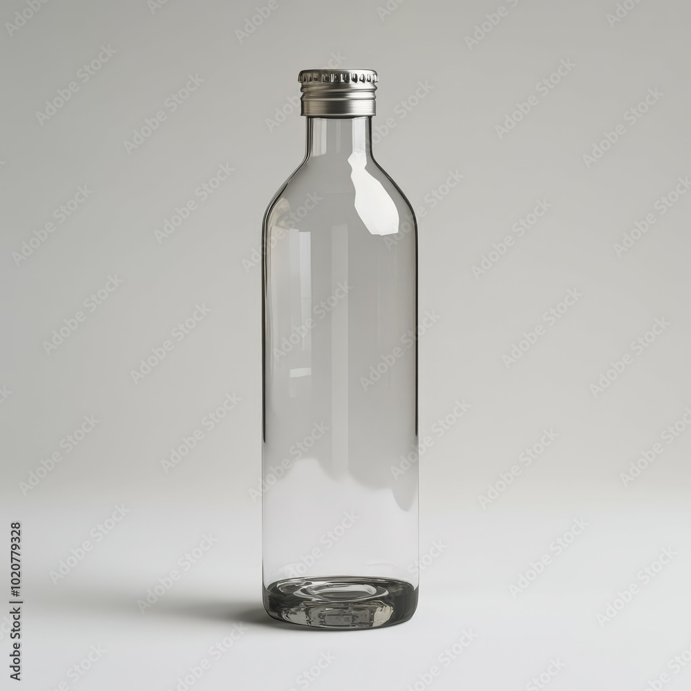 clear glass bottle with metal cap clear glass bottle with metal cap