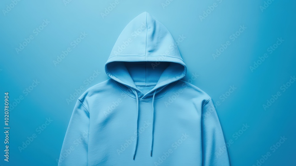 Hooded sweatshirt against a blue background Hooded sweatshirt against a blue background