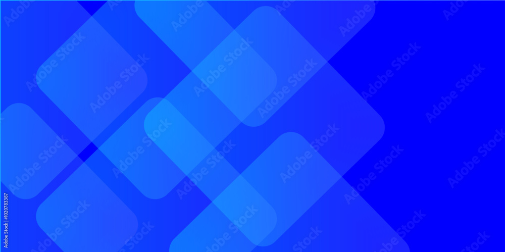 Obraz premium Minimalistic geometric blue abstract background. abstract background with transparent rhombus geometric diagonal triangle patterns vibrant header design. Geometric background poster design template. 