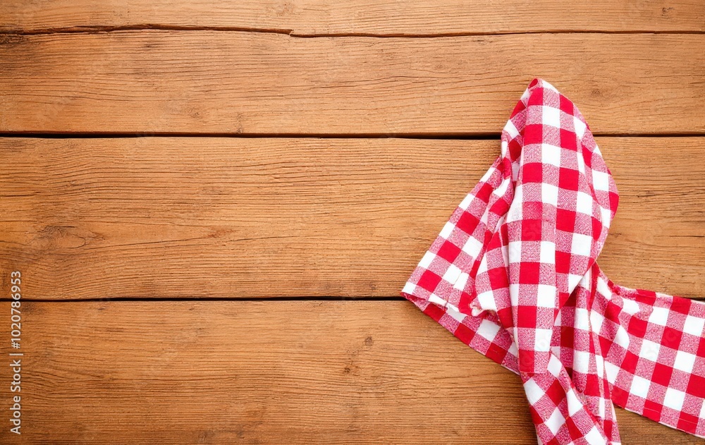 Classic Picnic Table Setup with Checkered Cloth Classic Picnic Table Setup with Checkered Cloth