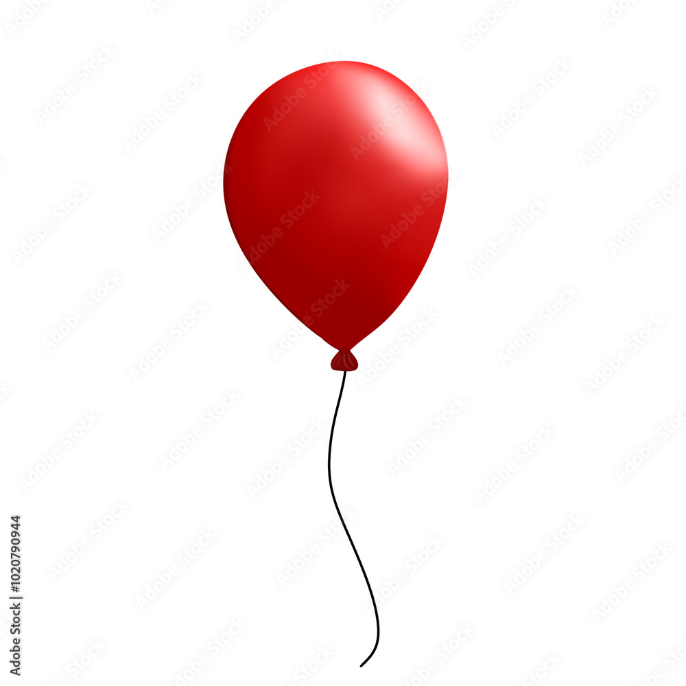 Red balloon illustration design hand drawing Red balloon illustration design hand drawing