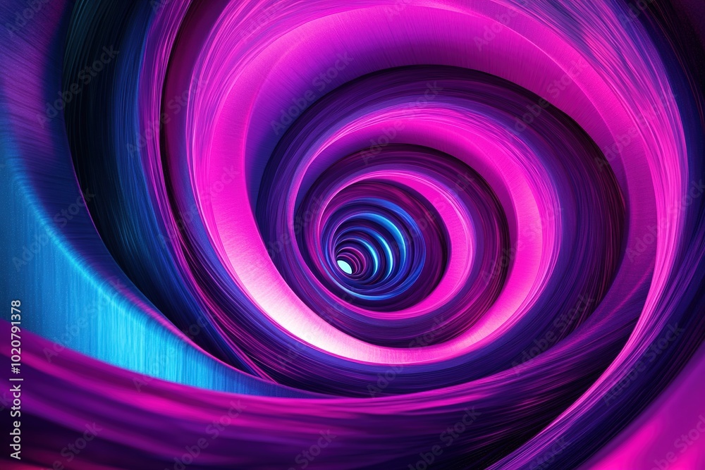 Twirling neon vortex in blues and pinks Twirling neon vortex in blues and pinks