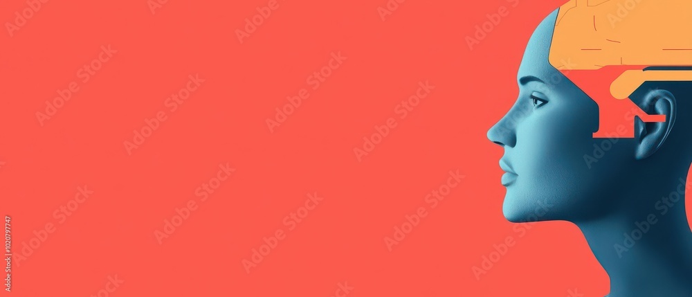A conceptual image showing a human profile with a colorful abstract brain design, symbolizing creativity and innovation. A conceptual image showing a human profile with a colorful abstract brain design, symbolizing creativity and innovation.