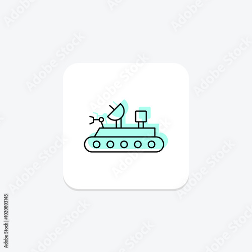 Space Rover color shadow thinline icon , vector, pixel perfect, illustrator file