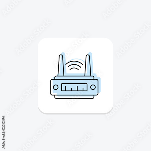 Router color shadow thinline icon , vector, pixel perfect, illustrator file