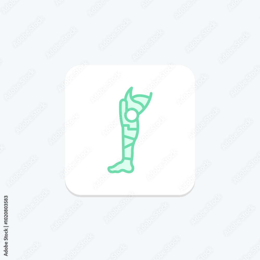 Robot Leg duotone line icon , vector, pixel perfect, illustrator file Robot Leg duotone line icon , vector, pixel perfect, illustrator file