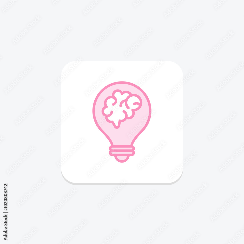 Creative Brain duotone line icon , vector, pixel perfect, illustrator file Creative Brain duotone line icon , vector, pixel perfect, illustrator file