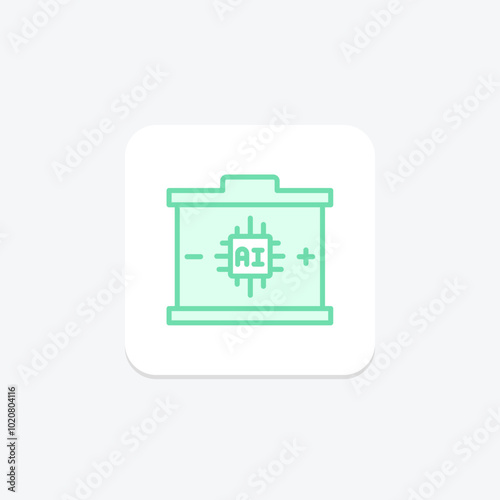 Car Battery duotone line icon , vector, pixel perfect, illustrator file