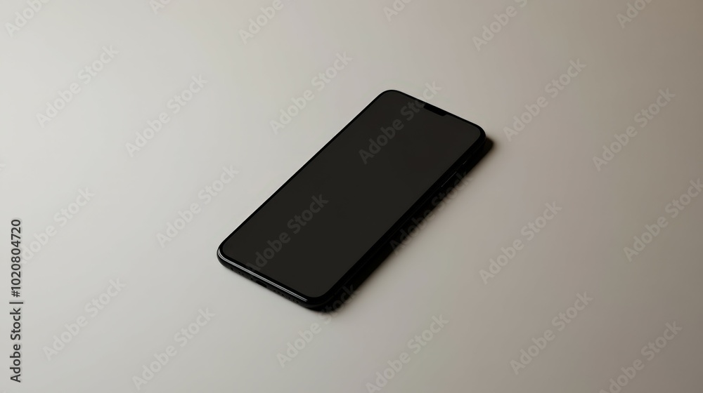 modern black smartphone on plain background modern black smartphone on plain background
