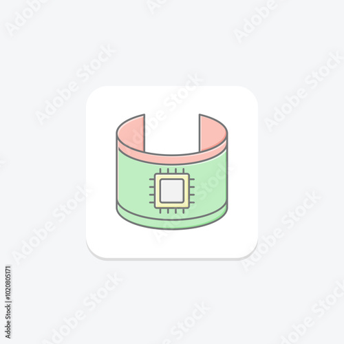 Panorama lineal color icon , vector, pixel perfect, illustrator file