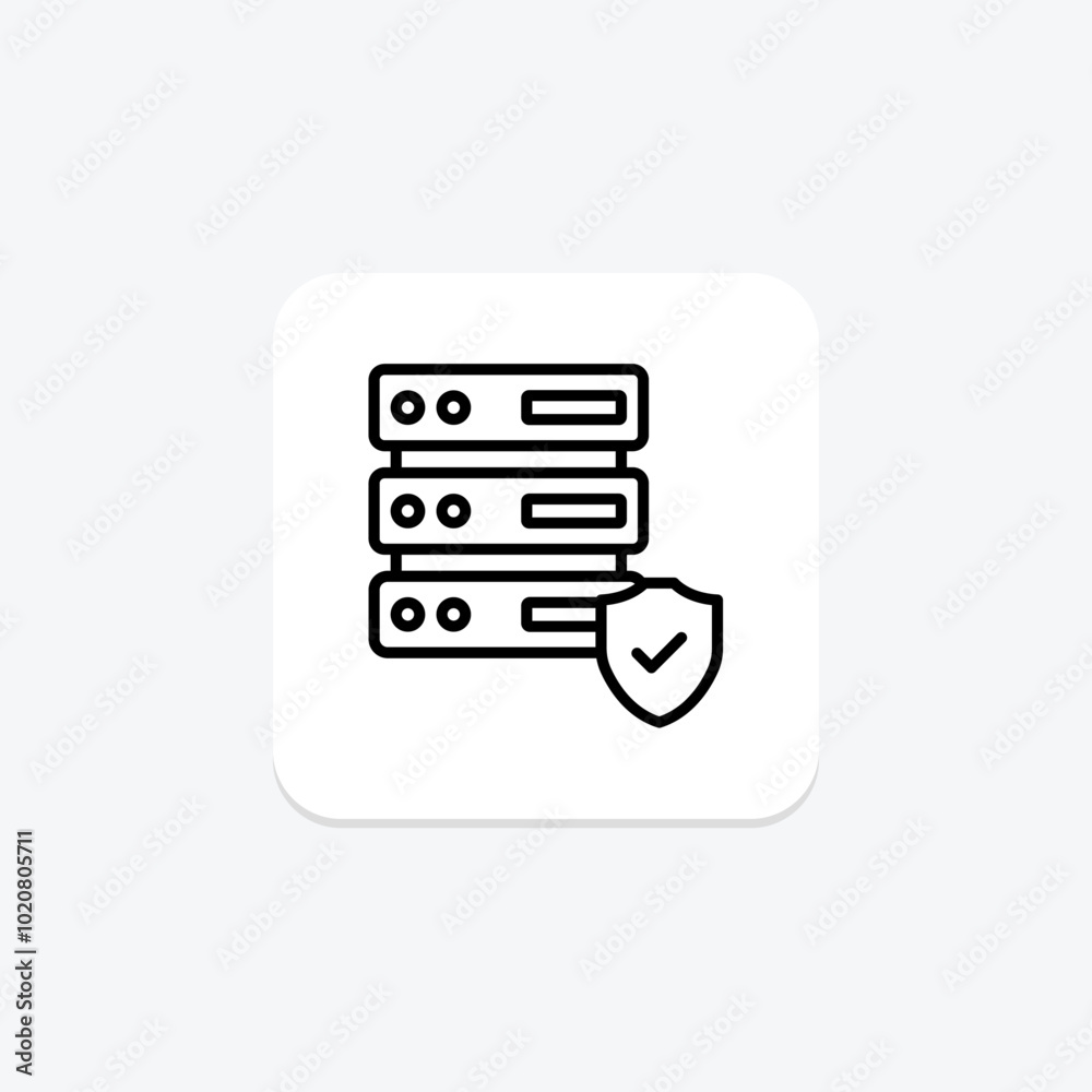 Secure Server line icon , vector, pixel perfect, illustrator file Secure Server line icon , vector, pixel perfect, illustrator file