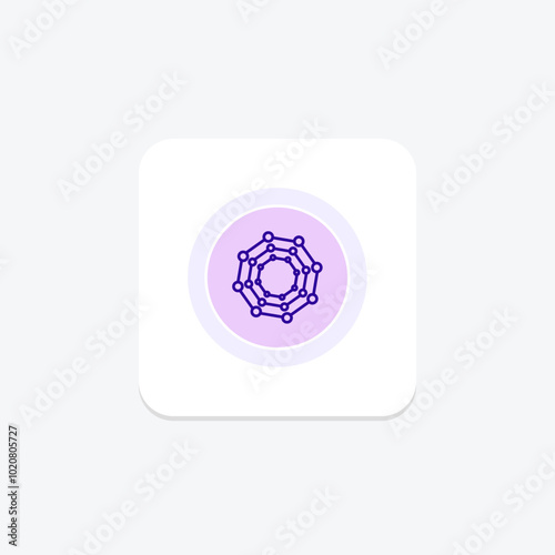 Graphene color circle icon , vector, pixel perfect, illustrator file