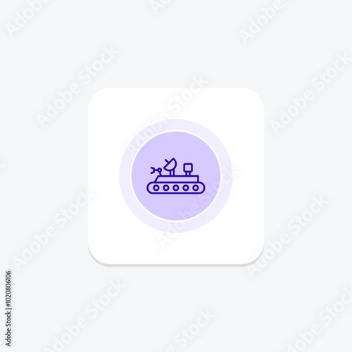 Space Rover color circle icon , vector, pixel perfect, illustrator file