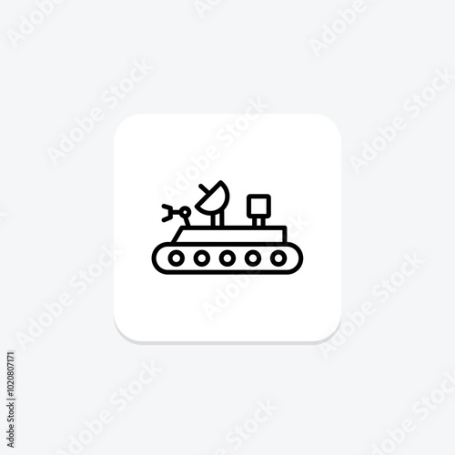 Space Rover line icon , vector, pixel perfect, illustrator file