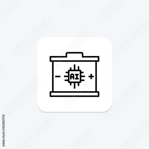 Car Battery line icon , vector, pixel perfect, illustrator file