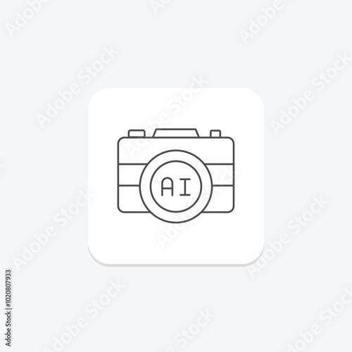 AI Photography thinline icon , vector, pixel perfect, illustrator file