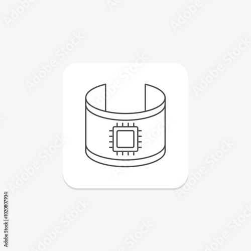 Panorama thinline icon , vector, pixel perfect, illustrator file
