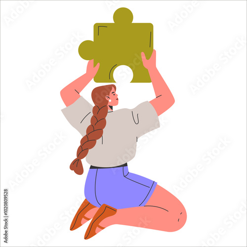 Diversity Businesswoman. Flat Vector Illustration