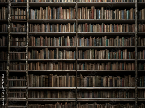 Books and Solitude: A Thought-Provoking Image of a Carefully Designed Bookshelf