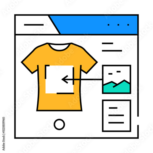 print on demand line icon vector. print on demand sign. isolated symbol illustration