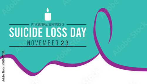 International Survivors of Suicide loss day is observed every year on November. Medical Healthcare Awareness concept. background, placard, banner template Vector illustration design.
