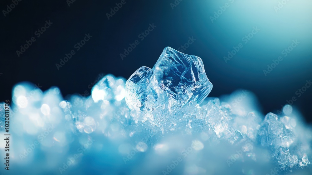 Sparkling ice crystals in the cold Sparkling ice crystals in the cold