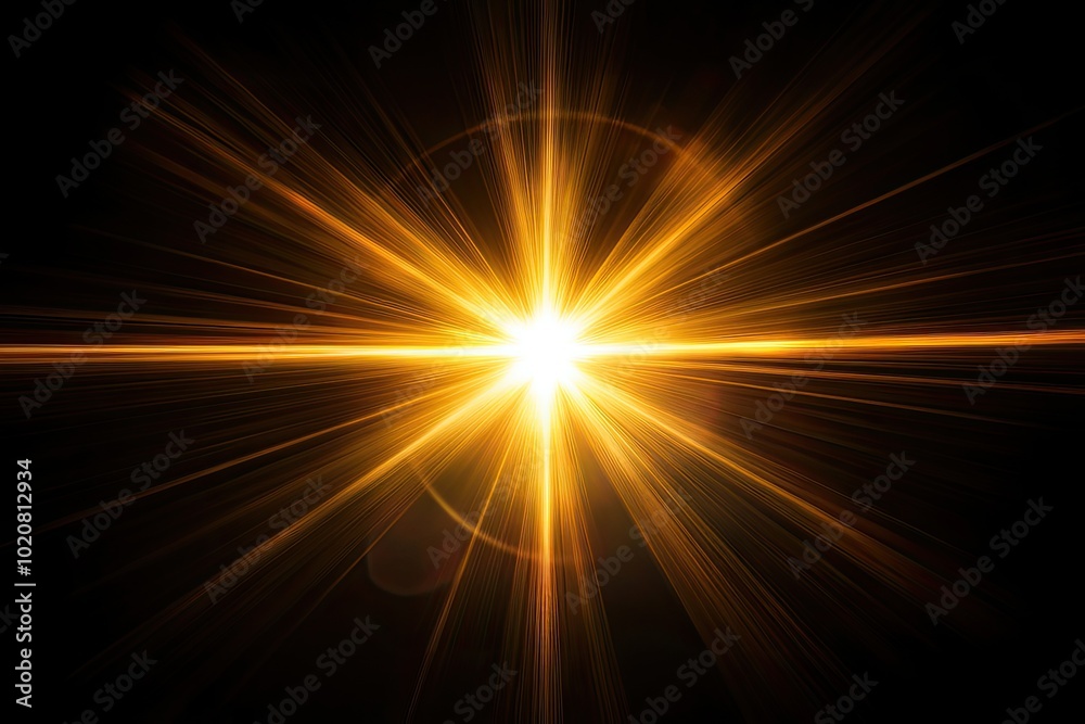 Golden light beams on black background. Perfect for adding a dramatic and luminous effect to your designs. Golden light beams on black background. Perfect for adding a dramatic and luminous effect to your designs.