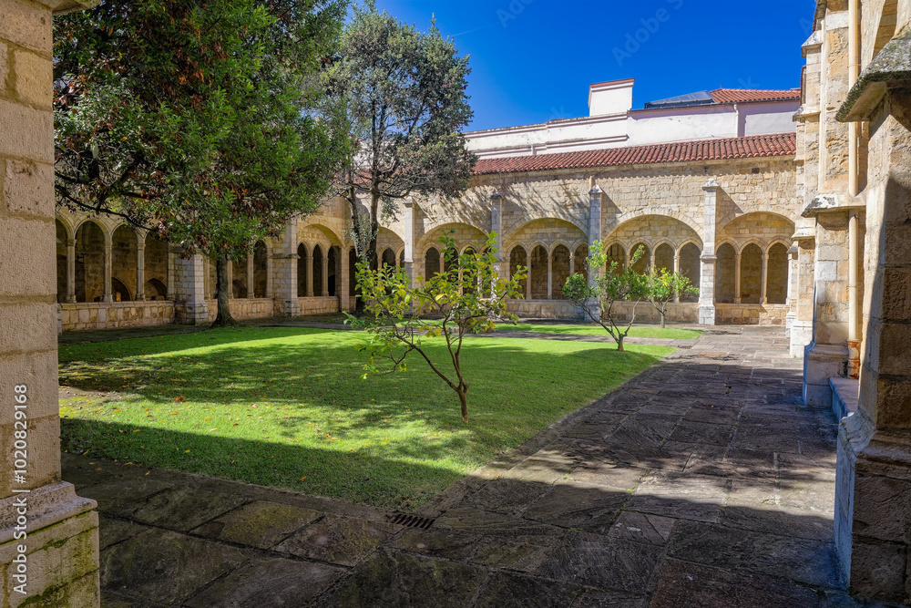 Naklejka premium courtyard of the cathedral, Santander, Cantabria, Spain, September 2024