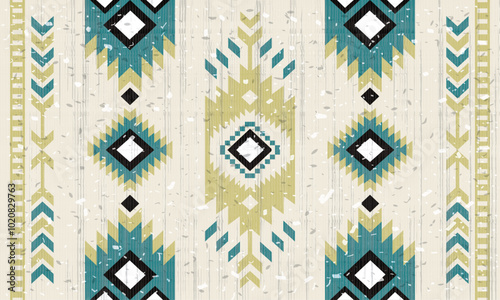 Navajo tribal seamless vector pattern. Native American ornaments. Ethnic southwestern decor. Boho geometric ornaments. Seamless vector pattern. Mexican blanket. Rug. Woven rug illustration.
