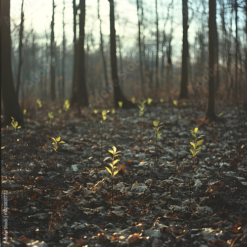 autumn leaves in the forest